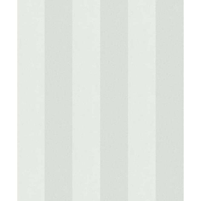 Vliestapete mit strukturierten Blockstreifen weiss, grün Streifen