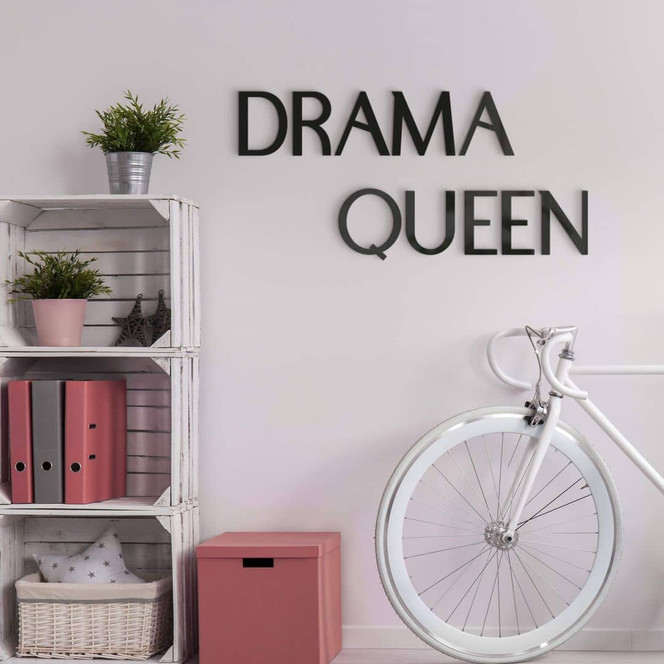 Acryldeko 3D-Schriftzug Drama Queen