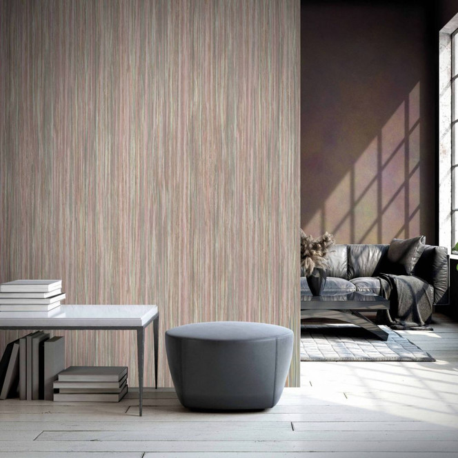 Fototapete mit grafischem Streifenmuster, Beige Streifen 3.40 x 1.06 m