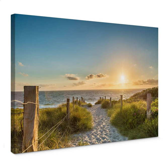 Leinwandbild Sonnenuntergang an der Ostsee