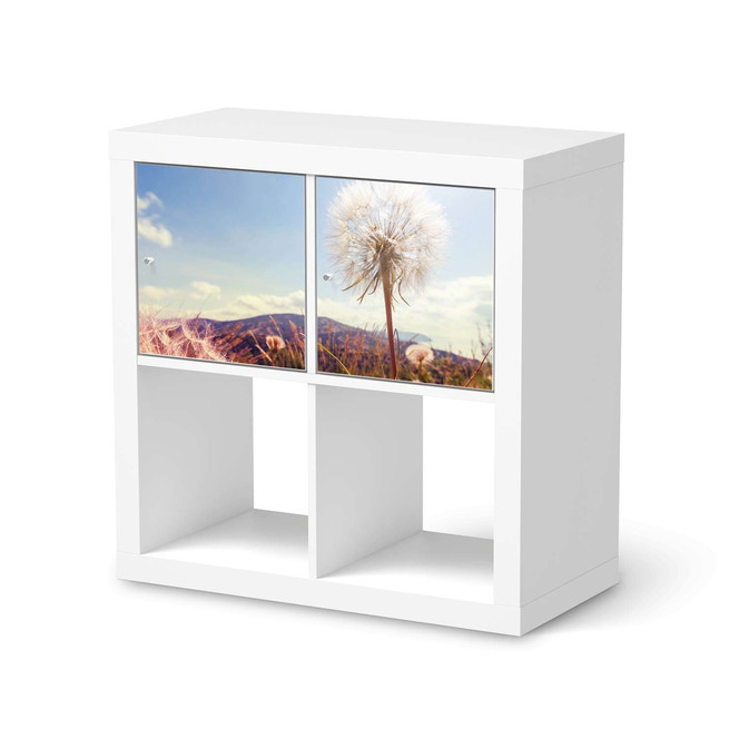 Möbelfolie IKEA Kallax Regal 2 Türen (quer) - Dandelion- Bild 1