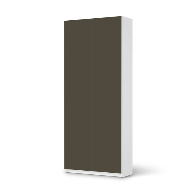 Möbelfolie IKEA Pax Schrank 236cm Höhe - 2 Türen - Braungrau Dark- Bild 1