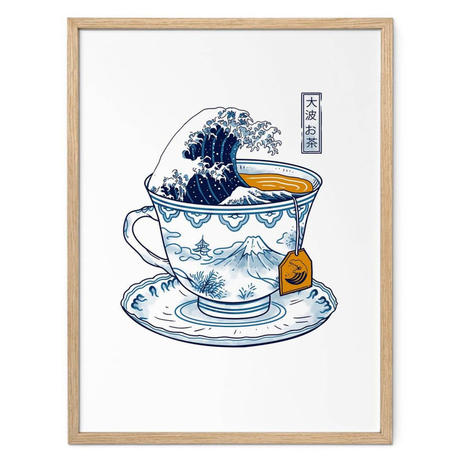 Poster Grosse Welle Tee im Hokusai-Stil - Trinidad