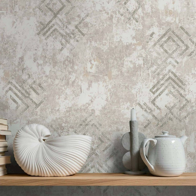 Vliestapete Betonoptik Grafisch Modern in Grau