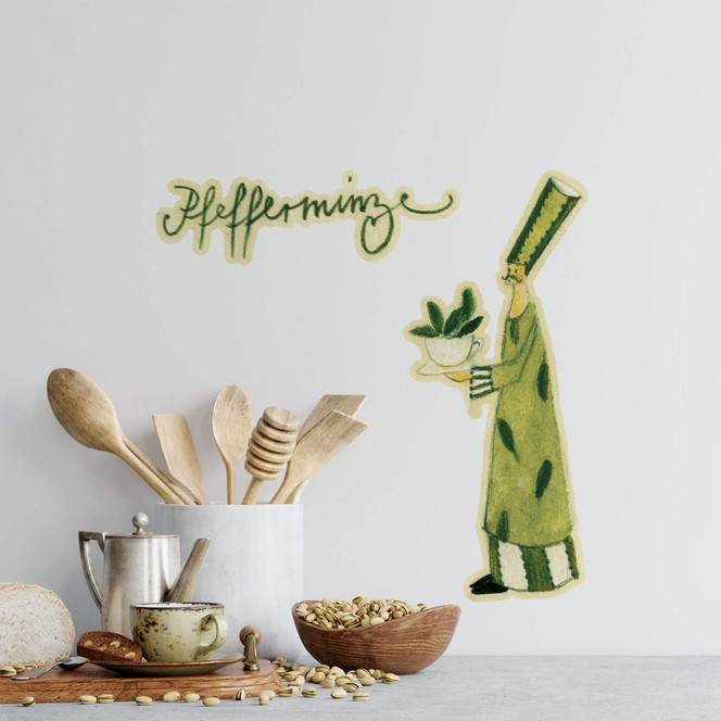 Wandtattoo Leffler - Kräutermann Pfefferminze
