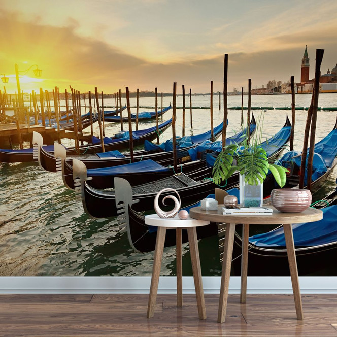 Fototapete Venezianische Gondeln - 336x260cm - Bild 1