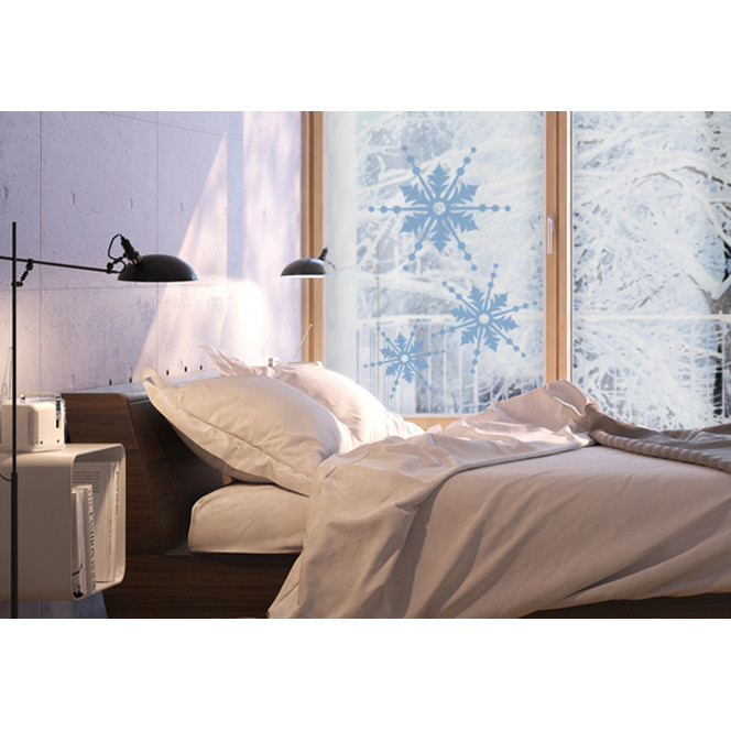 Glasdekor Drei Schneeflocken - Bild 1