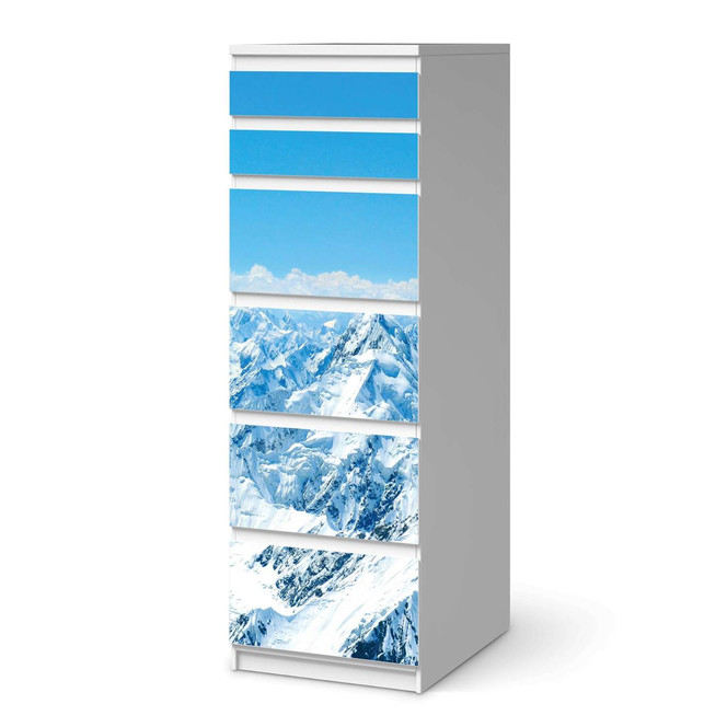 Klebefolie IKEA Malm Kommode 6 Schubladen (schmal) - Himalaya- Bild 1