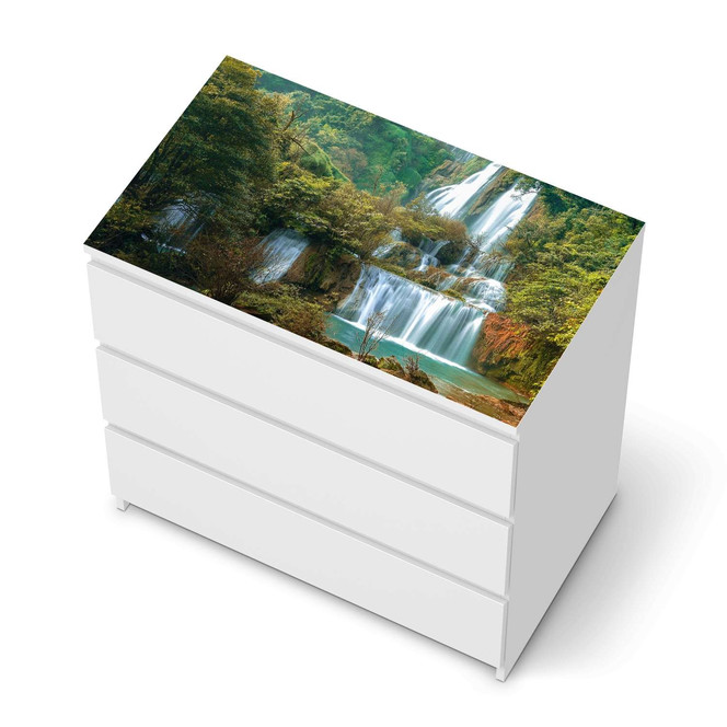 Möbelfolie IKEA Malm Kommode 3 Schubladen oben - Rainforest- Bild 1
