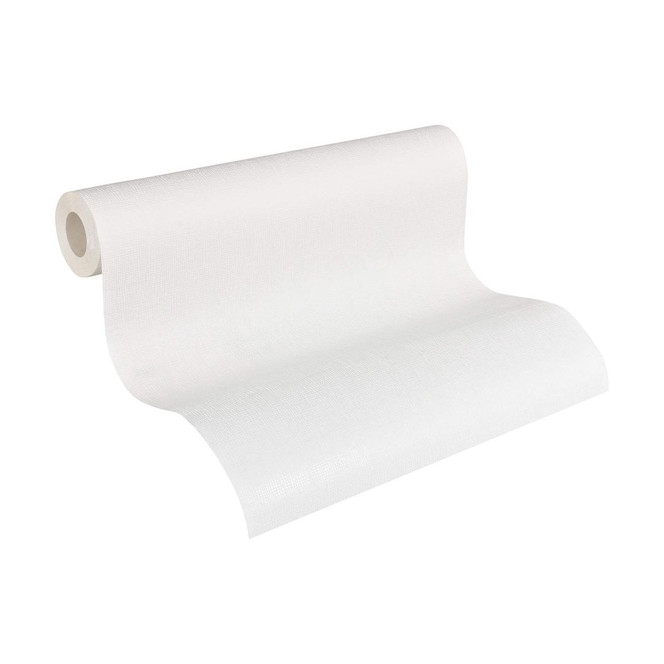 A.S. Création Vliestapete Meistervlies Strukturtapete Uni überstreichbar weiss