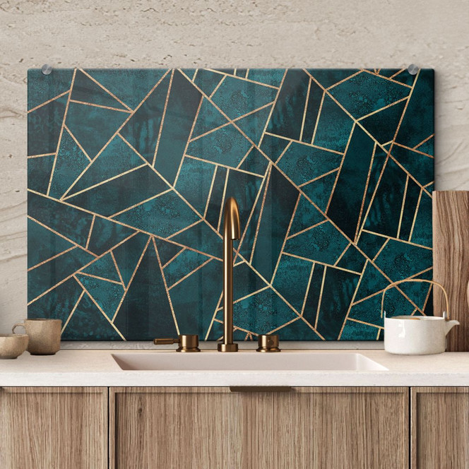 Spritzschutz Fredriksson - Blau-grüner Edelstein