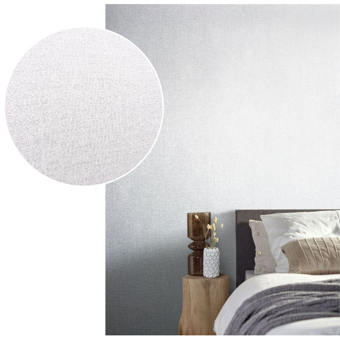 Vliestapete mit starkem Textil-Look weiss Struktur