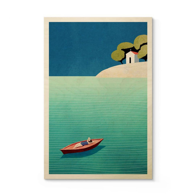 Holzbild Siesta im Sommer - Rivers