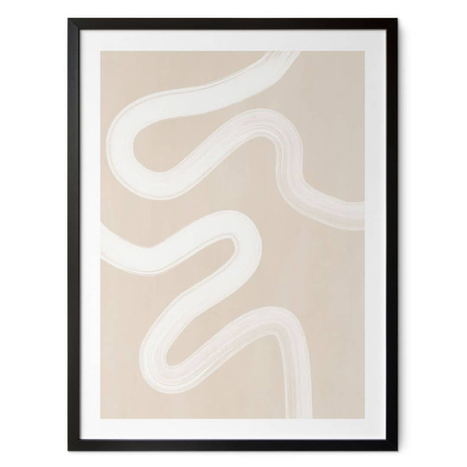 Poster One Line Art - Sanfte Strömung - Ristova