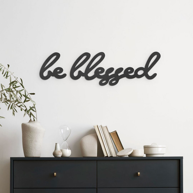 Schriftzug Wanddeko - Be blessed - MDF