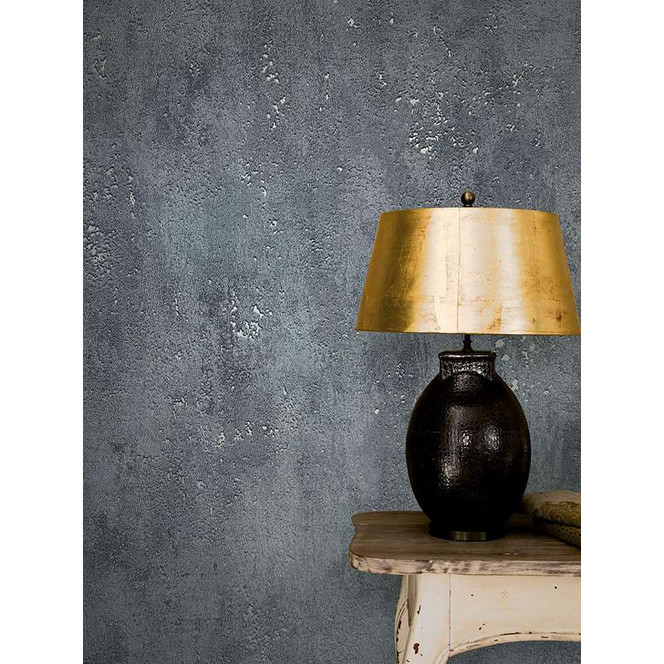 Vliestapete in leicht glänzender Betonoptik schwarz Struktur