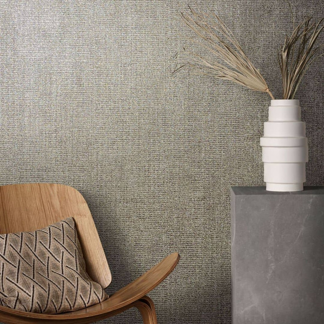 Vliestapete mit starkem Textil-Look beige, braun Struktur