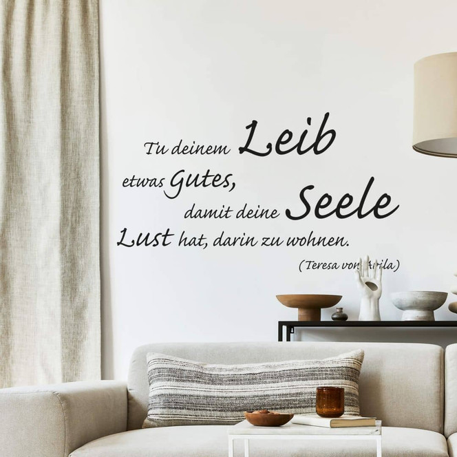 Wandtattoo Tu deinem Leib etwas Gutes...