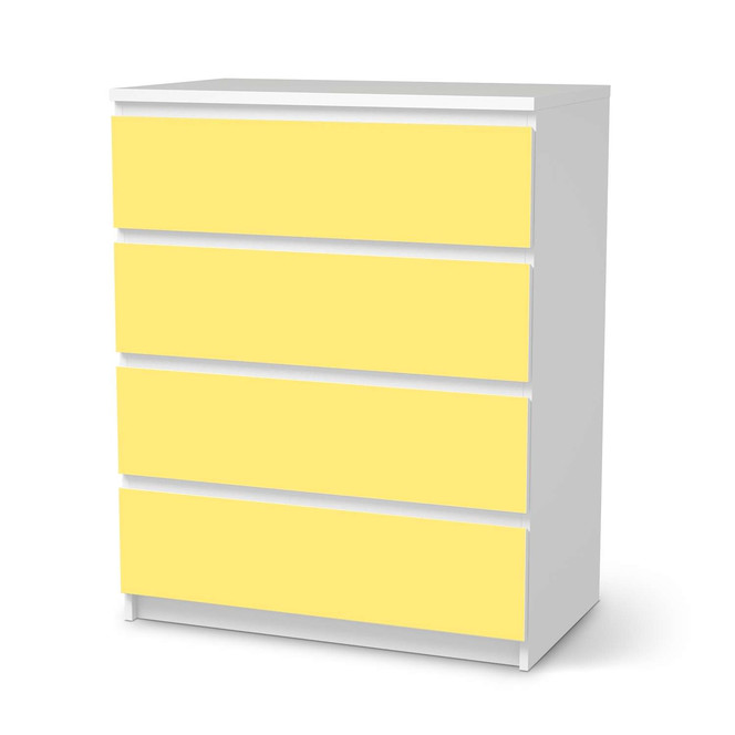 Folie IKEA Malm Kommode 4 Schubladen - Gelb Light- Bild 1