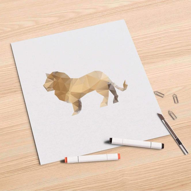 Folienbogen (30x30cm) - Origami Lion- Bild 1