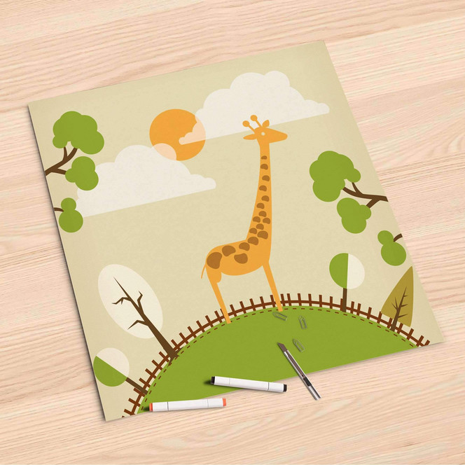 Folienbogen (60x60cm) - Mountain Giraffe- Bild 1