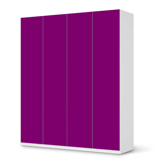Möbelfolie IKEA Pax Schrank 236cm Höhe - 4 Türen - Flieder Dark- Bild 1
