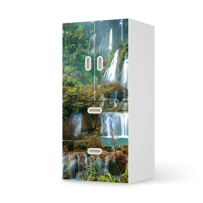 Möbelfolie IKEA Stuva / Fritids - 2 Schubladen und 2 kleine Türen - Rainforest- Bild 1