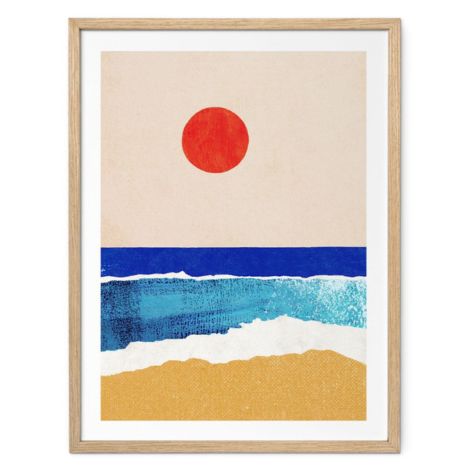 Poster Ruhiger Strand bei Sonnenuntergang - Rivers