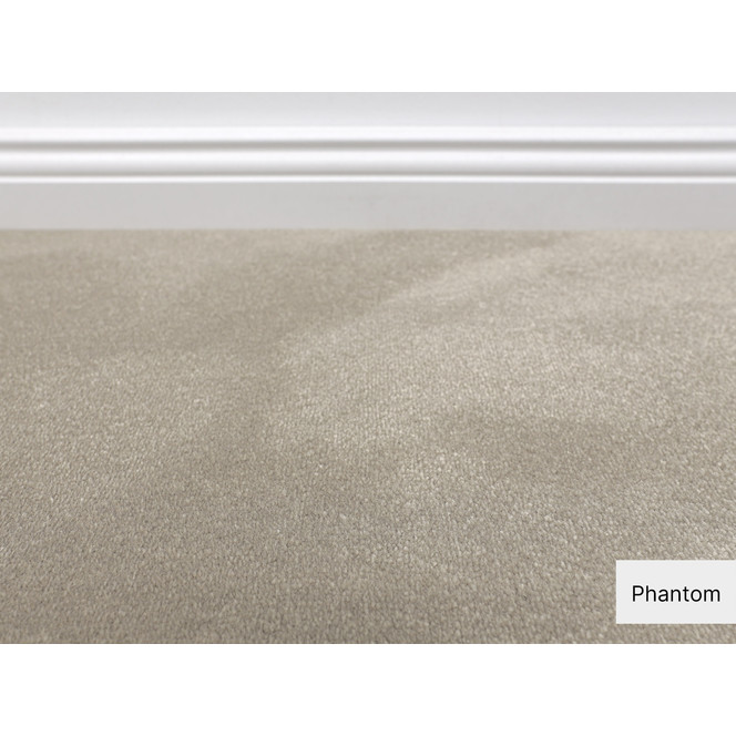 Cabernet Velours Teppichboden Meterware in Phantom