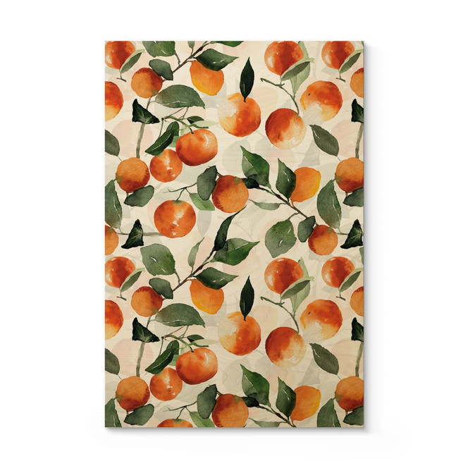 Holzbild Fruchtige Mandarinen - UN Designs