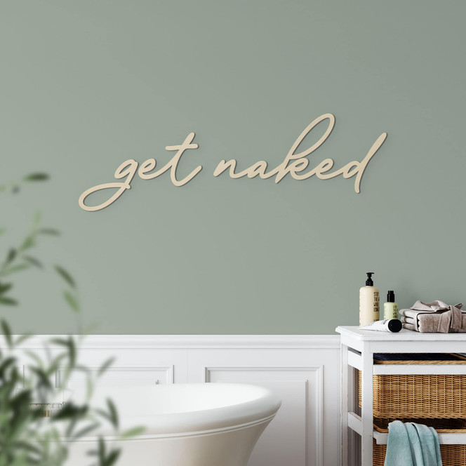 Holzbuchstaben get naked - Pappel