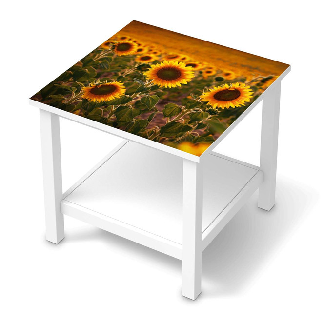 Möbel Klebefolie IKEA Hemnes Tisch 55x55cm - Sunflowers- Bild 1