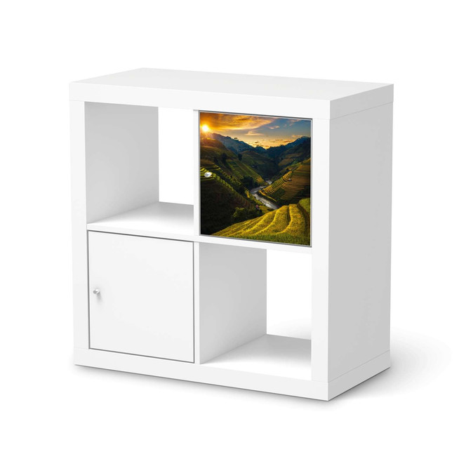 Möbelfolie IKEA Kallax Regal 1 Türe - Reisterrassen- Bild 1