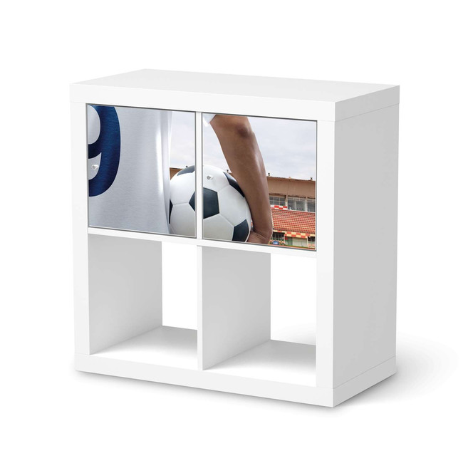 Möbelfolie IKEA Kallax Regal 2 Türen (quer) - Footballmania- Bild 1