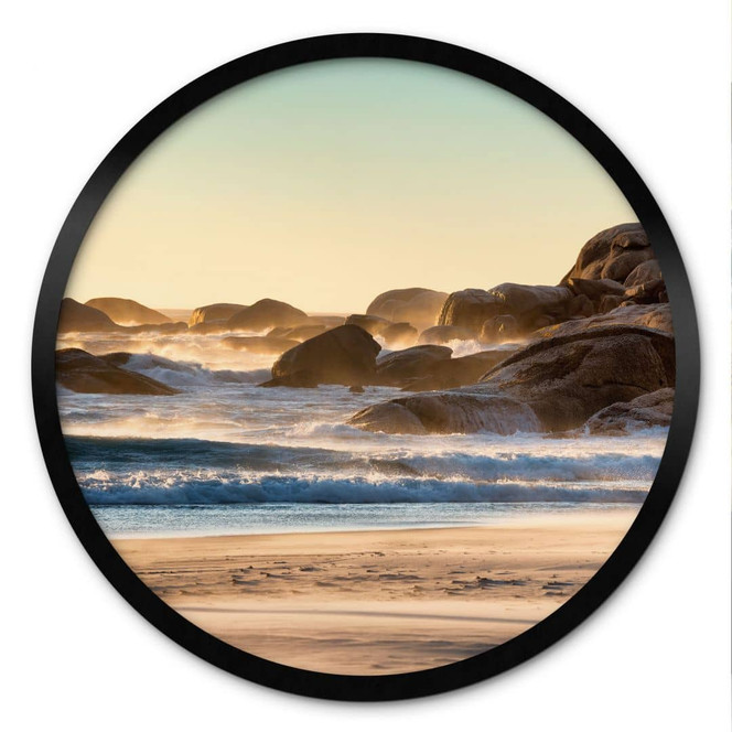 Poster Strandküste bei Sonnenaufgang in Afrika - Hugonnard - Rund