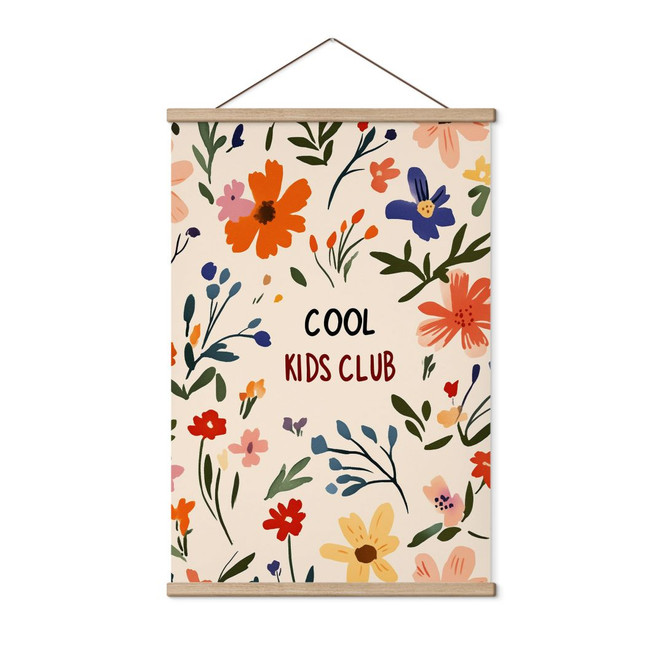 Stoffbild Cool Kids Club Bunte Blumen - Treechild