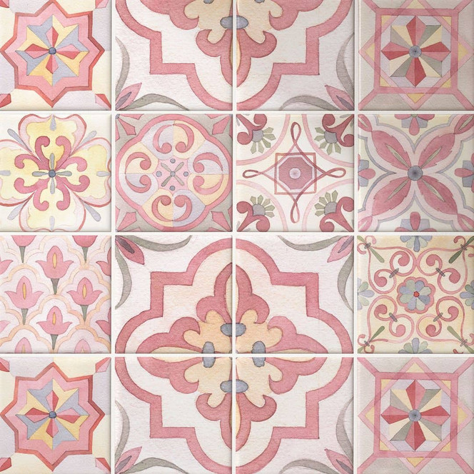 Fliesenaufkleber Mediterrane Kacheln - Majolica - 12er Set - Bild - 1