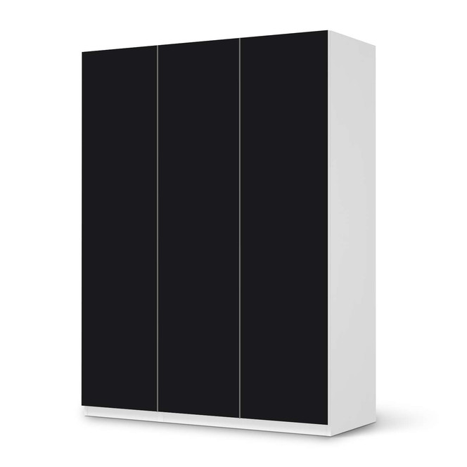 Folie IKEA Pax Schrank 201cm Höhe - 3 Türen - Schwarz- Bild 1