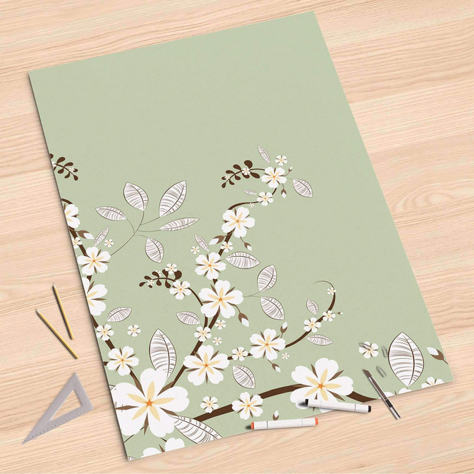 Folienbogen (80x120cm) - White Blossoms- Bild 1