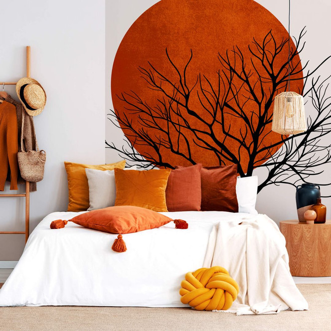 Fototapete Kubistika - Warmer Sonnenuntergang