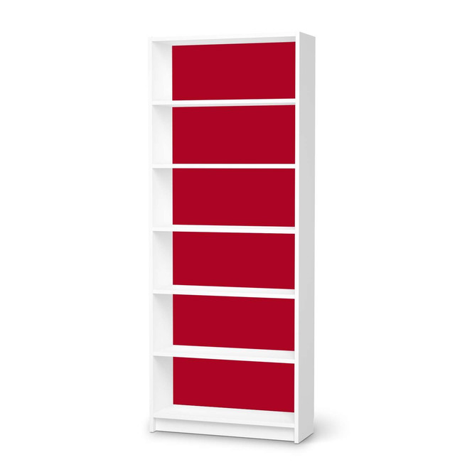Klebefolie IKEA Billy Regal 6 Fächer - Rot Dark- Bild 1