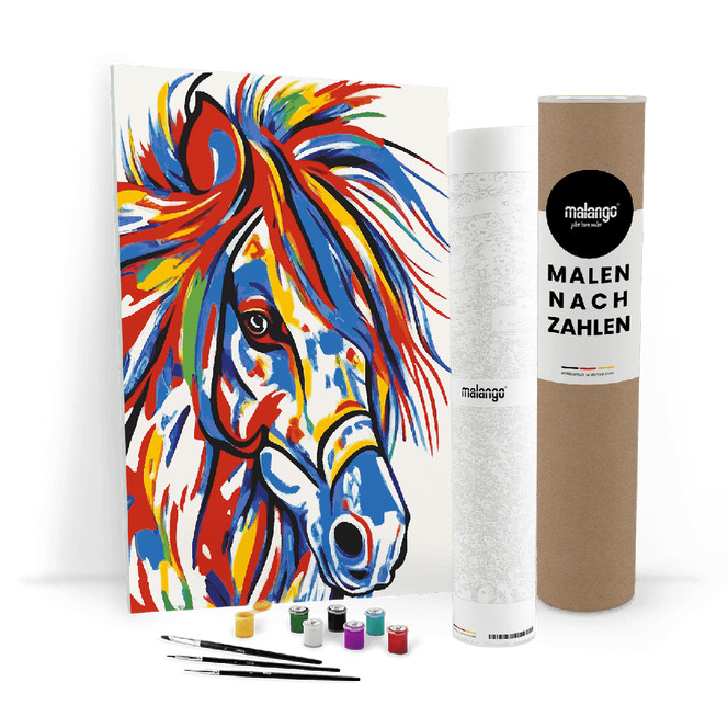 Malen nach Zahlen Leinwandbild - Pferd Pferdinand