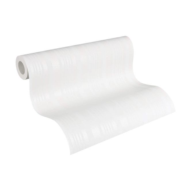 A.S. Création Vliestapete Meistervlies Streifentapete überstreichbar weiss