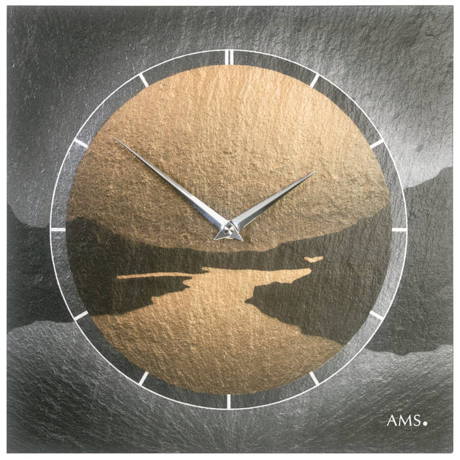 Wanduhr Naturschiefer