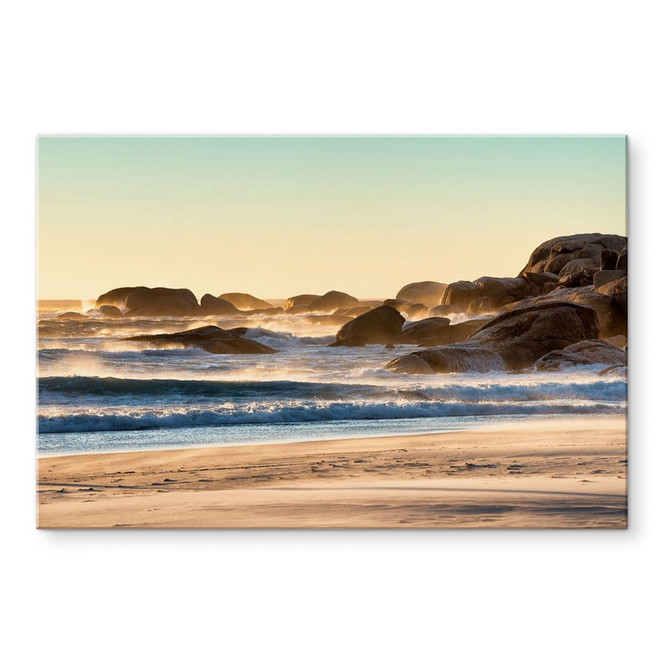 Acrylglasbild Strandküste bei Sonnenaufgang in Afrika - Hugonnard