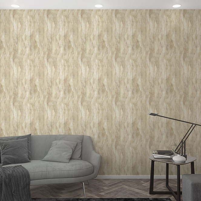 Fototapete mit grafischem Muster, Beige Struktur 3.40 x 2.12 m