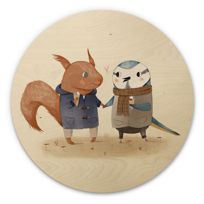 Holzbild Loske - Eiscreme - Rund