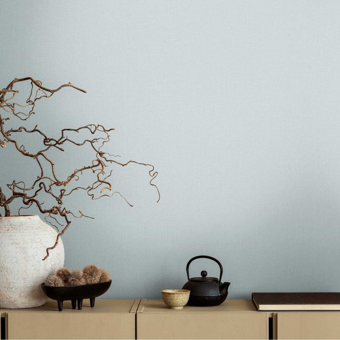 Unitapete Hellblau - Vliestapete mit feiner Struktur für eine frische Raumwirkung