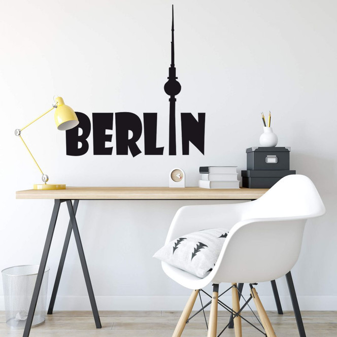 Wandtattoo Berlin Schriftzug
