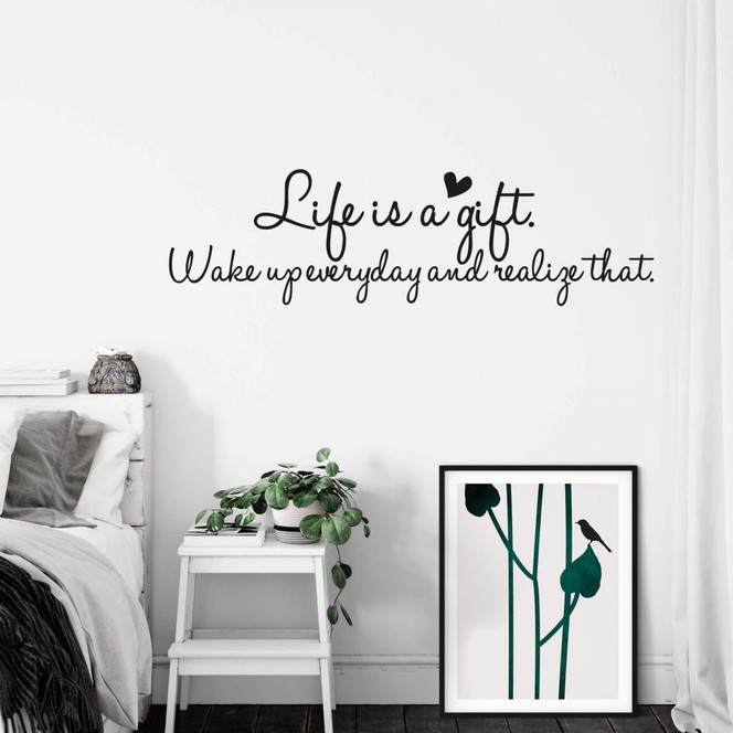 Wandtattoo  Life is a gift...